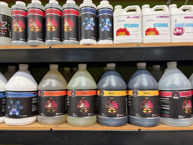 Cutting Edge Solutions Grow, Micro, Bloom, and Bulletproof Si gallon jugs